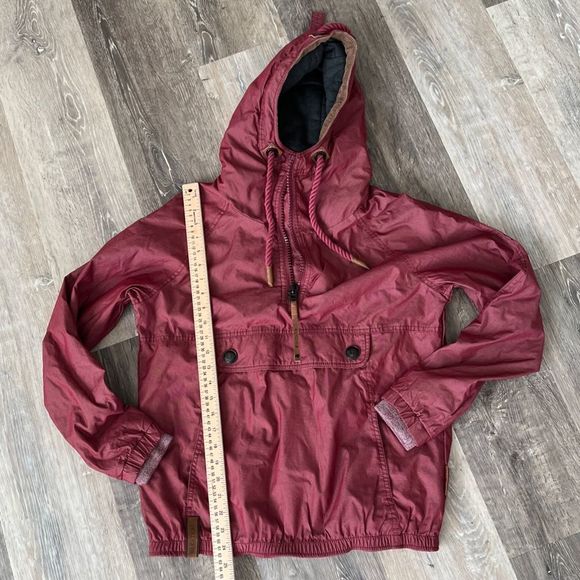 NAKETANO Half Zip Hooded Jacket Bordo Size Womens Small - Picture 9 of 15